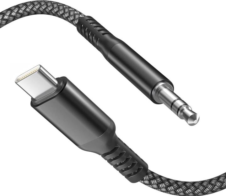 PowerGuard C-to-Aux-Plug USB Type C zu 3.5mm Klinke AUX Audio Kabel (3.5mm Klinke)