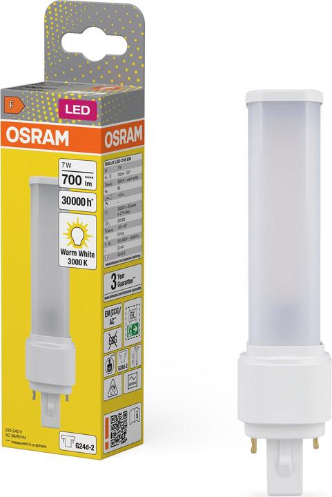 Produktbild Osram Dulux D (G24d-2, 7 W, 700 lm, 1 x, F, G)