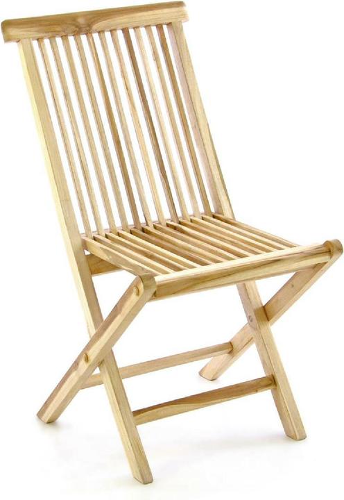 Produktbild VCM Gartenmöbel Sitzgruppe Garnitur Tisch achteckig Ø60cm Teak Holz natur (46 cm)