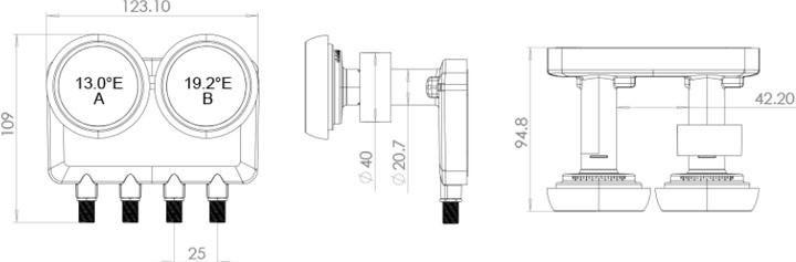 Immagine prodotto inverto Quad Monoblocco 6° (Quad LNB, 23mm, 40mm)