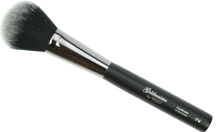Actual product image Powder brush (2) made of finest Toray hair, flat ferrule, length: 20 cm (Powder)