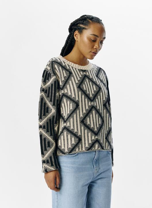 Produktbild Object Gemusterter Strickpullover (L)