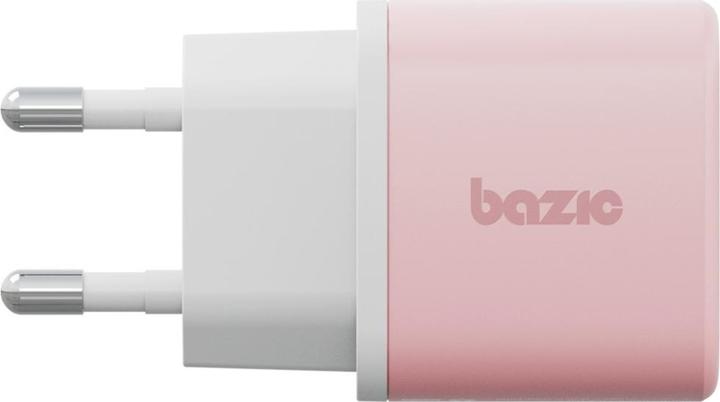 Actual product image Wall charger Bazic GoPort Velox Kit USB-C/USB-A GaN 35W with cable pink (35 W, 2 ports)
