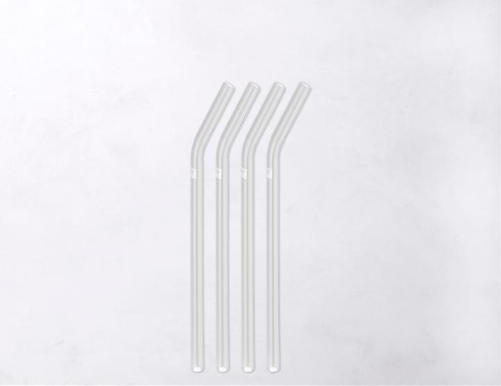 Produktbild Zwilling Strohhalme Glas transp. gebogen 4er Set, + Reinigungsbürste (4 x)
