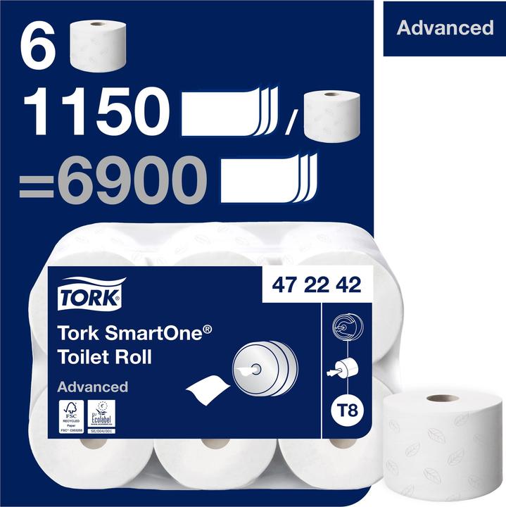 Tork SmartOne Toilet Roll 6x207 (6 x)
