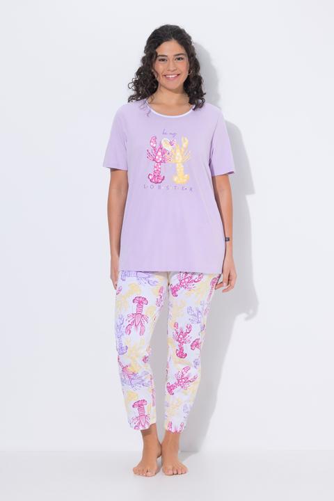 Produktbild Ulla Popken Pyjama, Hummer, Rundhalsausschnitt, Halbarm (46, 48)