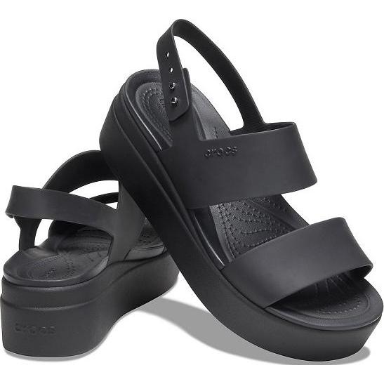 Thumbnail - Crocs, Damen, Sandalen, Brooklyn Low Wedge, Schwarz, (37)