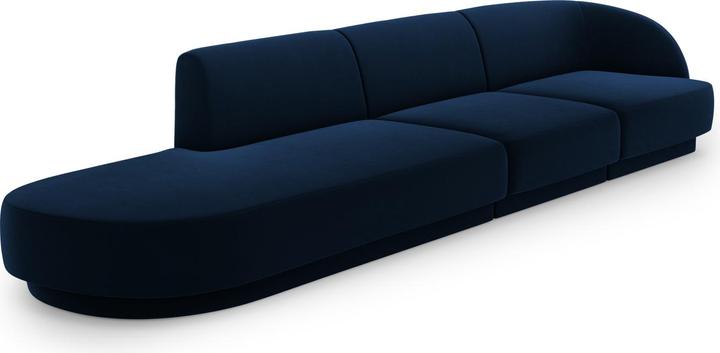 Actual product image Micadoni Left Velvet Sofa, "Miley", 4 Seats, 323x90x70Made in Europe (Modular sofa, 4-seater)