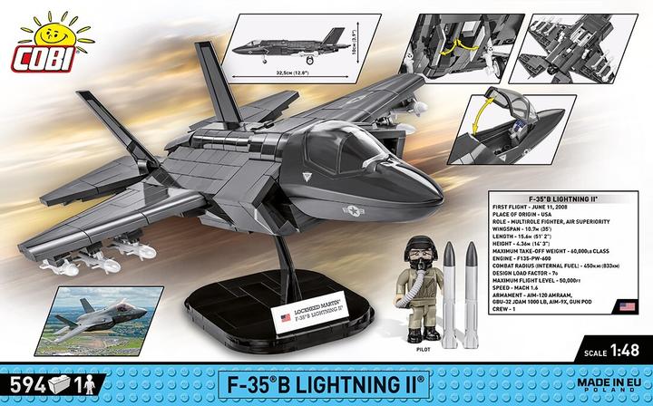 Actual product image Cobi F-35B Lightning II USAF fighter kit