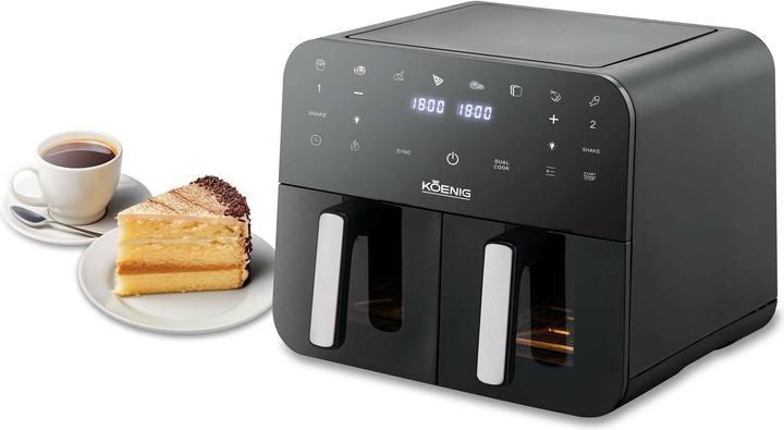 Actual product image Koenig Dual Pot Air Fryer (glass model) Quick & Pure 5