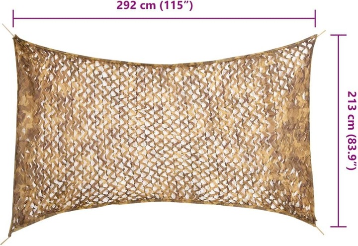 Actual product image VidaXL Camouflage net Bundeswehr army camouflage net hunting deco net storage bag
