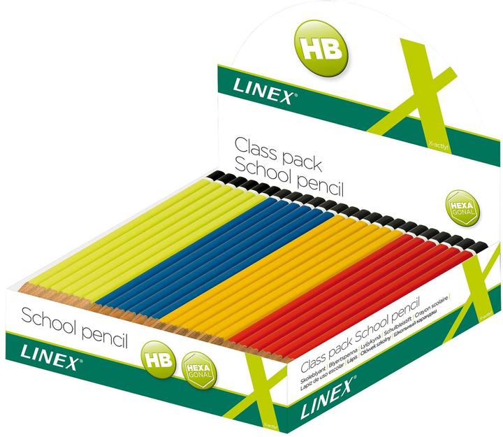 Linex Skoleblyant HB display ass. 144stk - (144 stk. x 144 ) (HB, 144x)