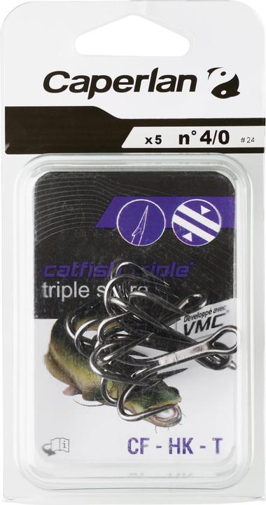 Actual product image Caperlan Hooks treble hooks catfishing