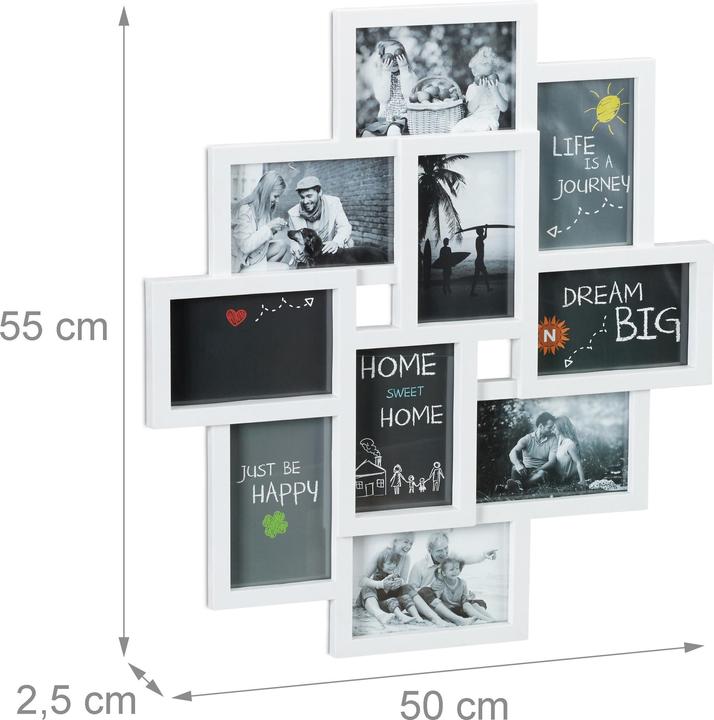 Actual product image Relaxdays Multi Collage Picture Frame 10 Photos (10 x 15 cm)