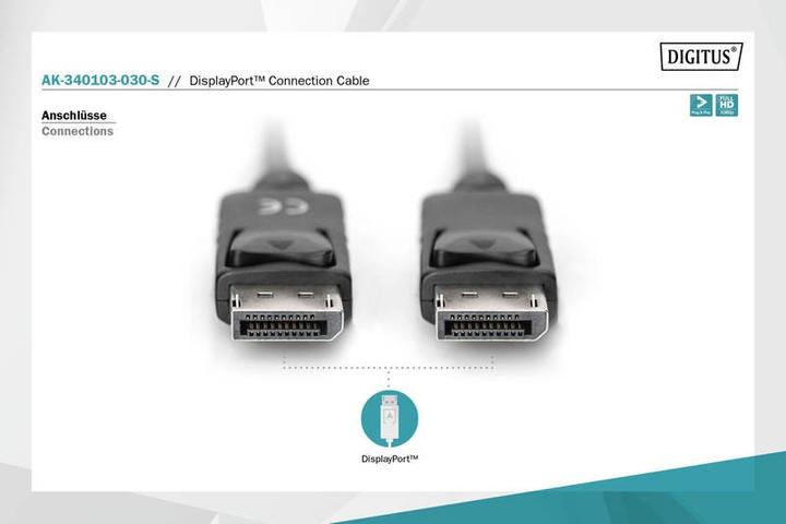 Actual product image Digitus DisplayPort — DisplayPort (3 m, DisplayPort)