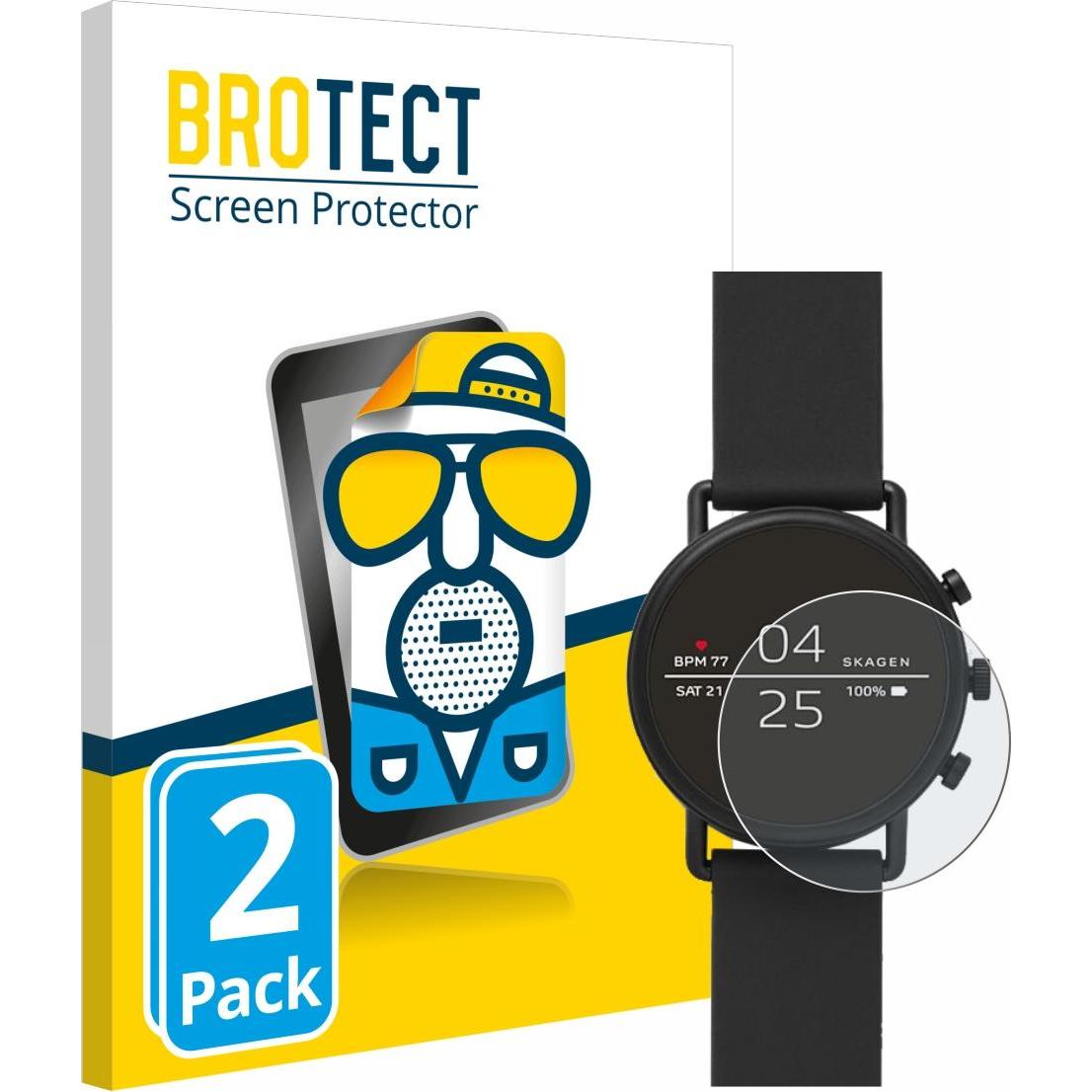 BROTECT Entspiegelungs-Schutzfolie Displayschutz Matt, Smartwatch Schutzfolie, Grau