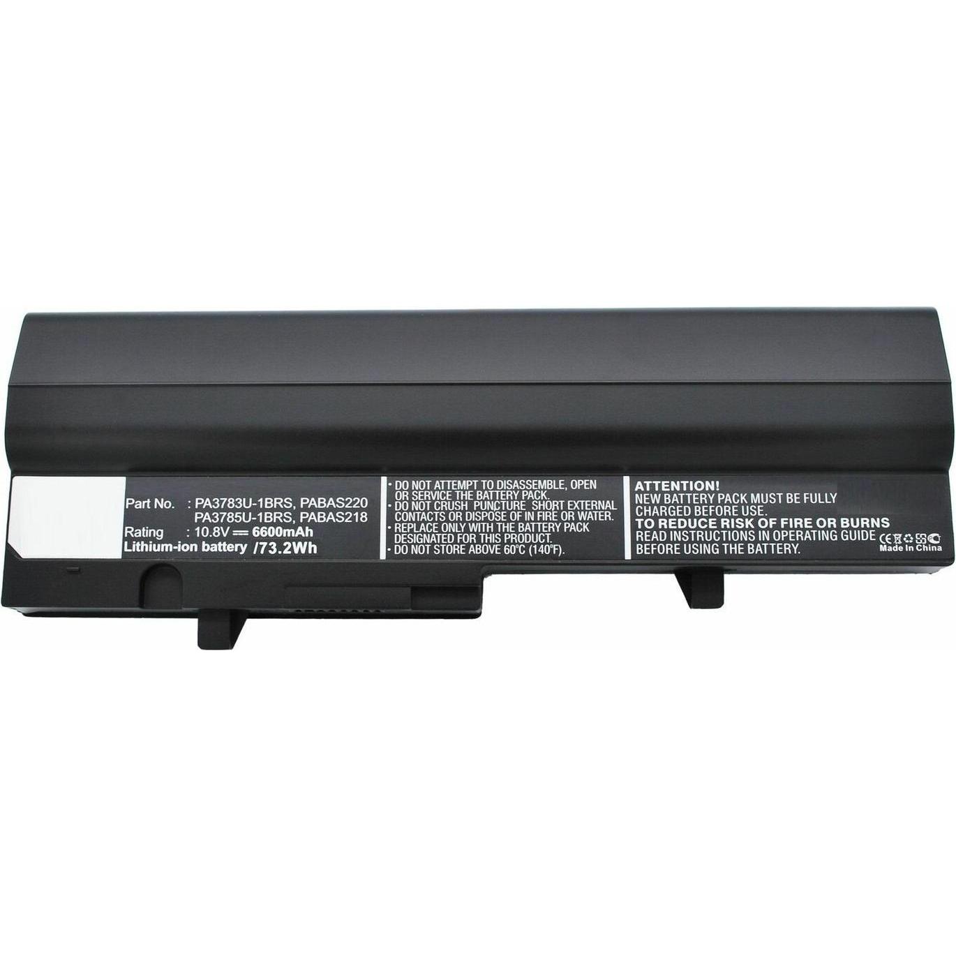 CoreParts Laptop Battery for Toshiba (1 Zellen, 6600 mAh), Notebook Akku, Schwarz