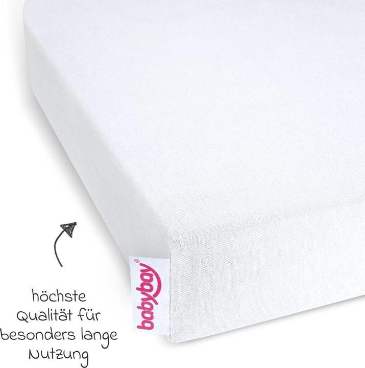 Produktbild Babybay Spannbettlaken Spannbetttuch 2er Pack Deluxe aus Jersey für (43 x 81 cm)