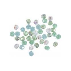 Rayher Glas Schliffperle, 4mm ø, meergrün, 100 Stück