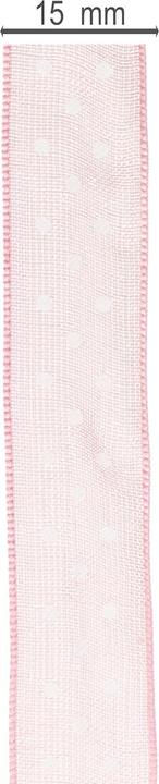 Produktbild Mabella Satinband Rosa mit Punkten (20x)