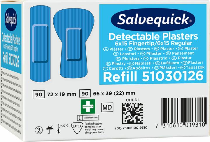 Produktbild Salvequick Refill Pflaster-Strips detectable (30 x)