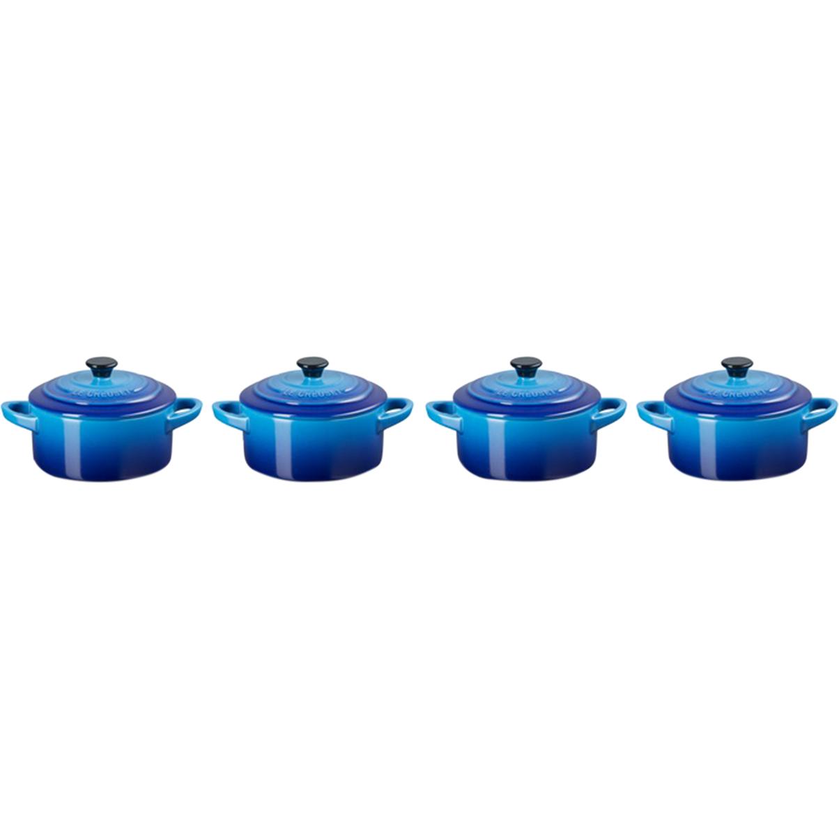 Thumbnail - Le Creuset Mini-Cocotte Set AZURE, Auflaufform, Blau