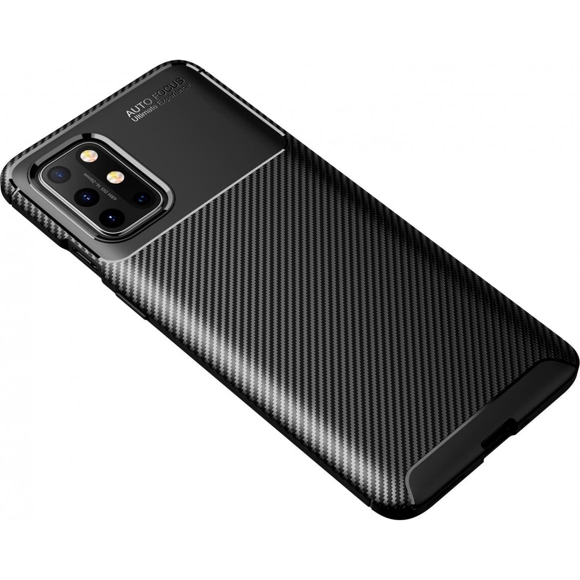 Thumbnail - Screenguard OnePlus 8T Hülle Carbon Design TPU Case (OnePlus 8T), Smartphone Hülle, Schwarz