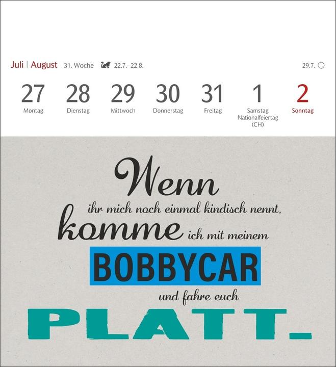 Productafbeelding Harenberg Typo-Sprüche-Kalender Postkartenkalender 2026 - Mit 53 Postkarten (Duits)