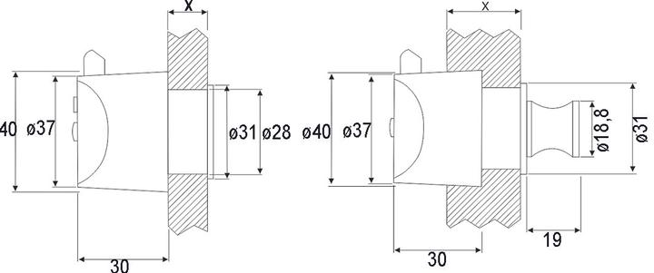 Actual product image Werkstarck Push button lock (Rotary knob cylinder)