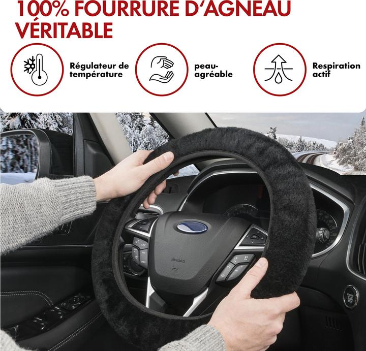 Actual product image Walser Lambskin steering wheel cover car, steering wheel cover, steering wheel protector genuine lambskin