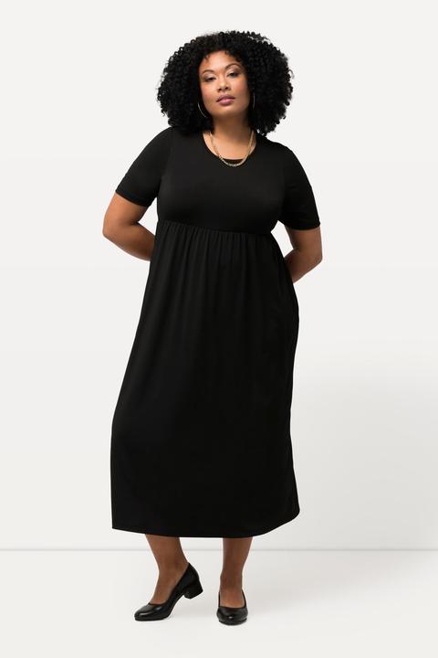 Produktbild Ulla Popken Jerseykleid, Empirenaht, Rundhals, Halbarm, Taschen (56)