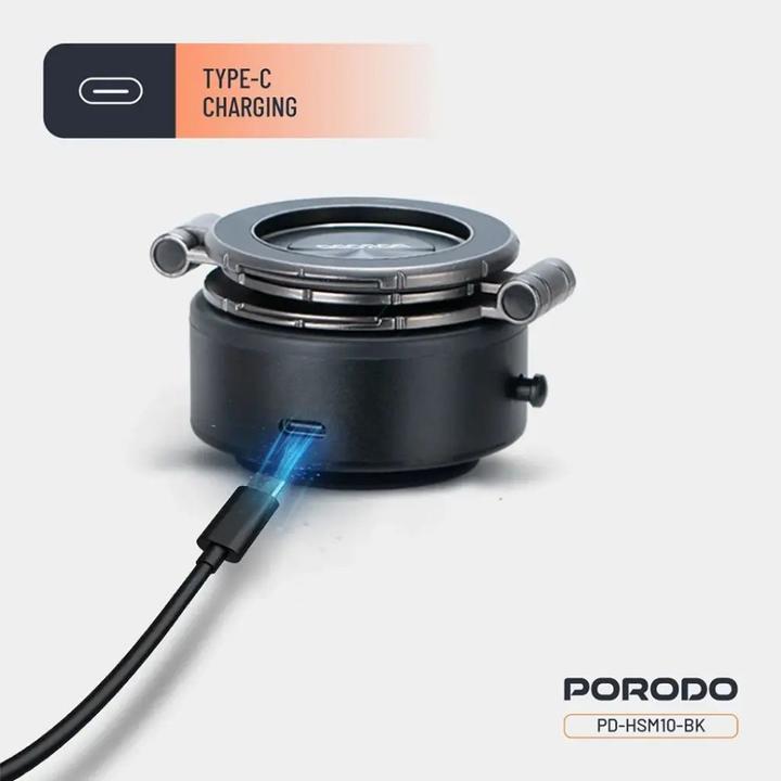 Image du produit Porodo Electric 360° Faltbarer MagSafe-Halter - Schwarz