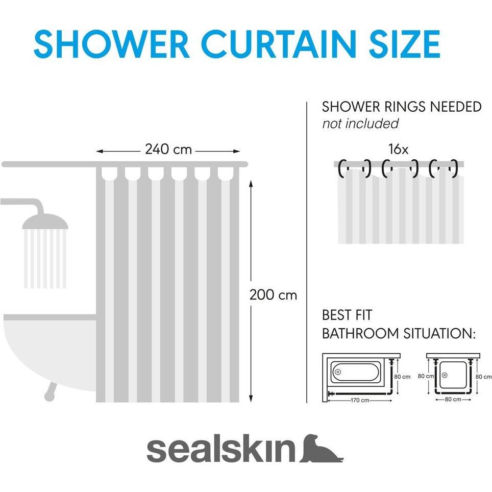 Thumbnail - Sealskin, Duschvorhang, Cosima (240 x 200 cm)
