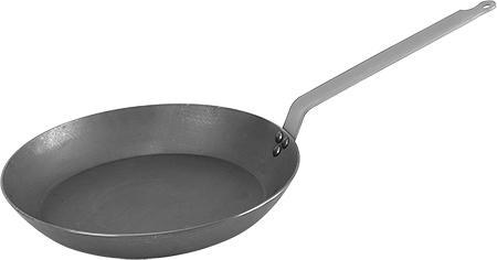 Actual product image de Buyer CARBONE PLUS Round lyonnaise frying pan Ø 26cm, induction (26 cm, Frying pan, Steel)
