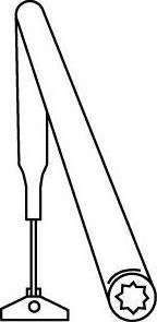 Actual product image Dormakaba Flat Form Normal Rod (Entrance door, French window, Room door, Wooden door, Indoor)