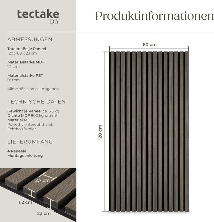 Image du produit tectake Sonic Wall aspect bois