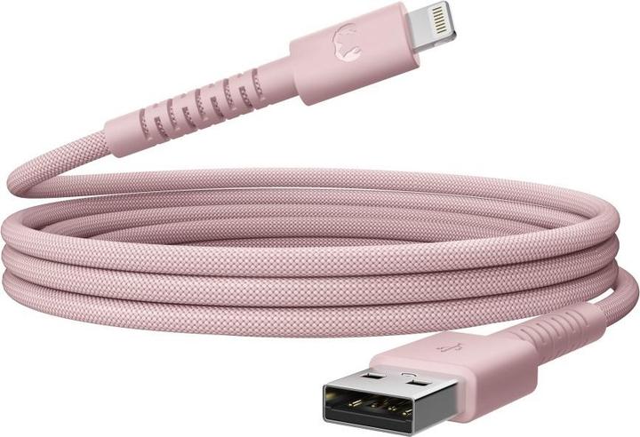 Image du produit Fresh'N Rebel Fresh 'n Rebel USB-A zu Lightning silicone geflochtenes Kabel "FlexWave" 2m, Pastel Pink (2 m, 12 W)