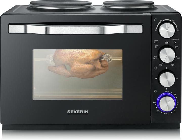 Severin TO2074 Forno per cottura e tostatura nero / acciaio inox spazzolato
