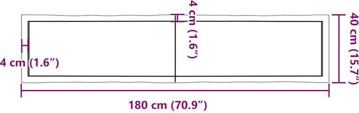 Image du produit vidaXL Tischplatte (180 x 40 cm)
