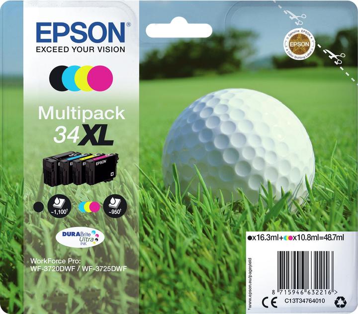Produktbild Epson Ink/34XL Golf Ball CMYK SEC (BK, C, M, Y)
