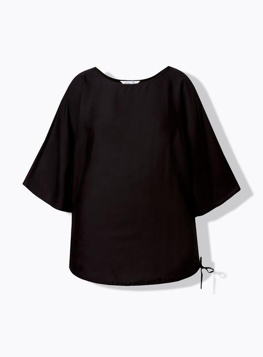 Actual product image Miamoda Blouse shirt, satin, drawstring hem (48)