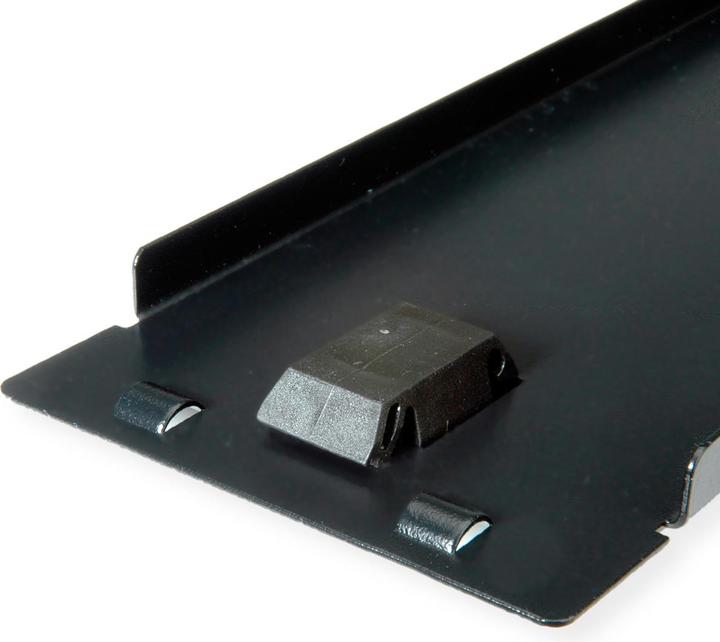 Actual product image Roline 19/" blind plate snap-in, 2 U, RAL 9005 black