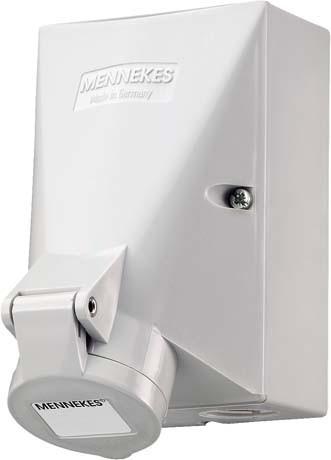 Produktbild Mennekes MEN 585ZA CEE-Wanddose 16A 3p. 12h 50V f.Klemmen