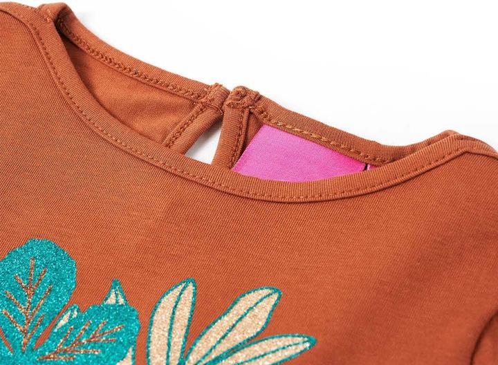 Immagine prodotto vidaXL Camicia da bambino a maniche lunghe Cognac 116,Materiale: 95 % cotone. 5 (116)