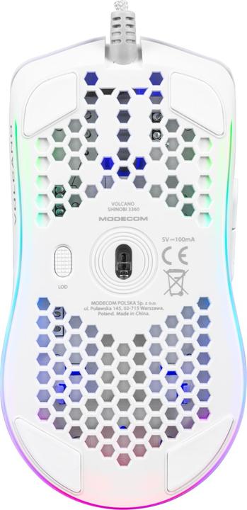 Actual product image Modecom Volcano Shinobi 3360 Mouse Ambidextrous USB Type-A Optical 12000 DPI (Cable)