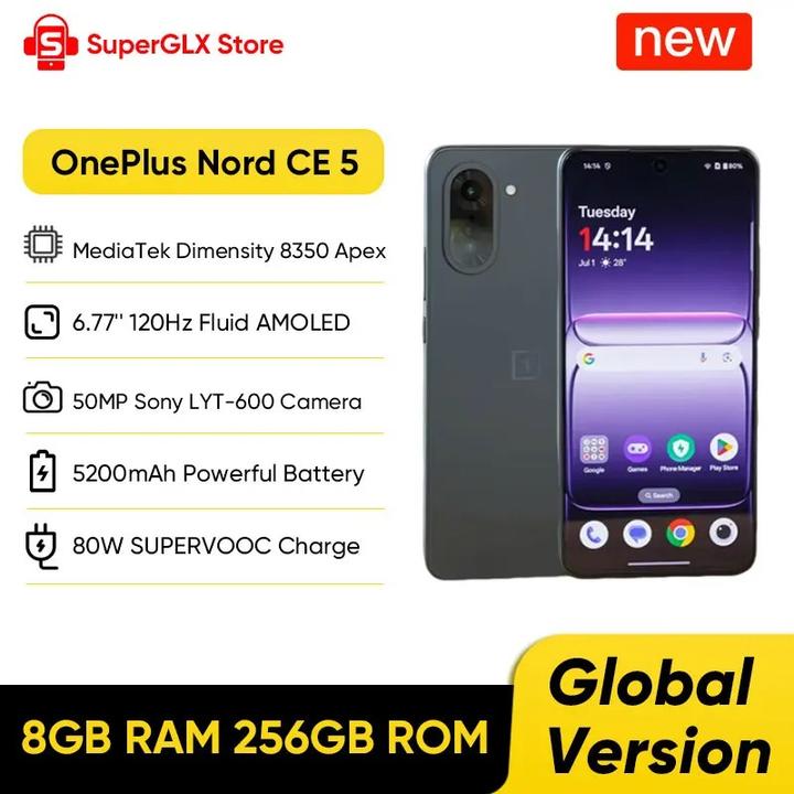 Actual product image OnePlus Nord CE5 (256 GB, Marble Mist, 6.77", Hybrid Dual SIM, 5G)