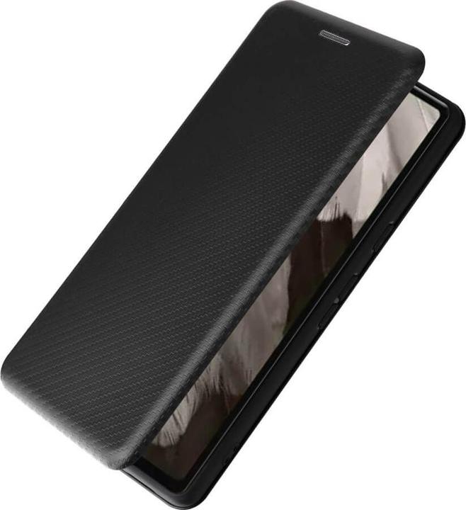 Actual product image Cover-Discount Google Pixel 7a - Carbon Look Flip Case black (Google Pixel 7a)