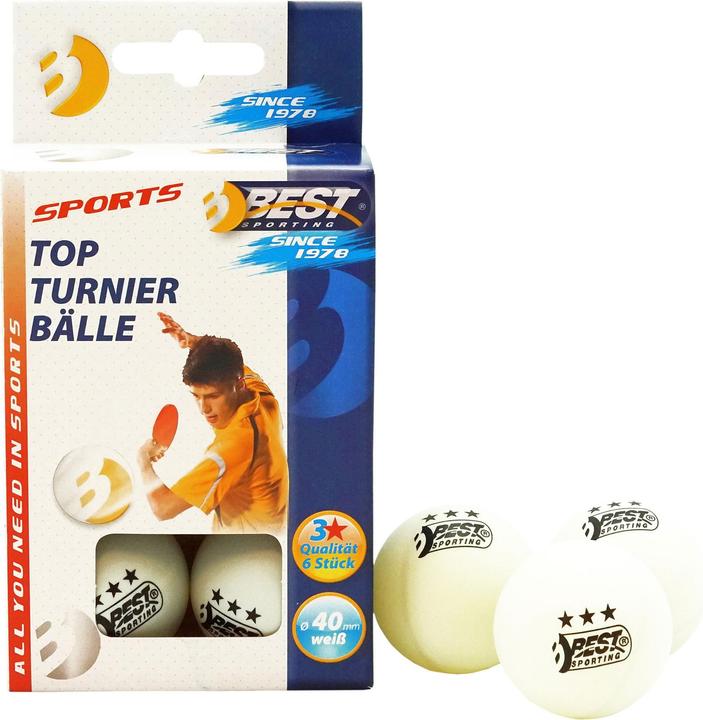Produktbild Best Sporting Tisch Tennis-Turnierbälle (6 Stk.)
