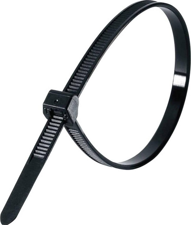 Produktbild HellermannTyton Kabelbinder aussenverzahnt OS-Serie (L x W) 100 x 2,5 mm T18ROS-HS-BK-C1 Farbe: Schwarz 100 St. (Kunststoffkabelbinder, 100 mm, 100 Stk.)