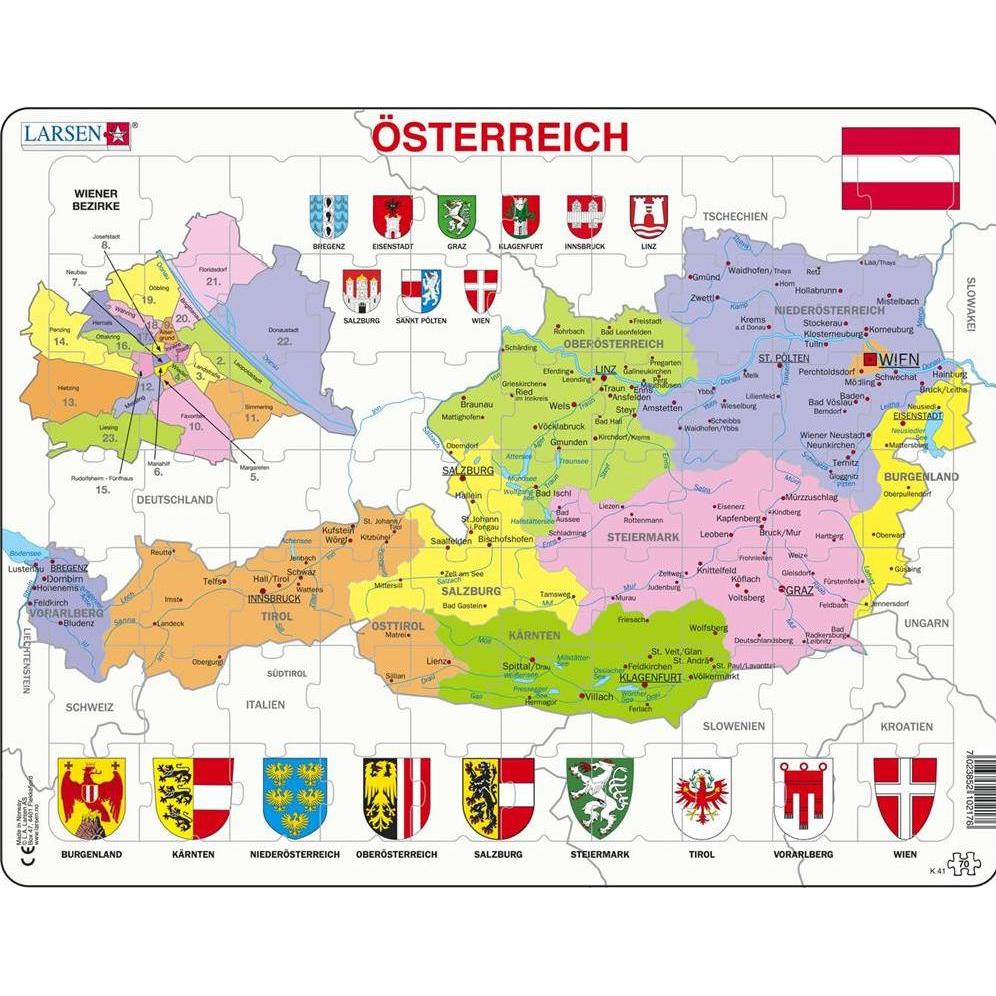 Larsen Österreich Politisch (70 Teile)